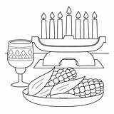 Kwanzaa Symbols Coloring Pages sketch template