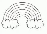 Printable Rainbow Coloring Page sketch template