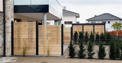 Gartengestaltung Ideen - Modern Design | Fence design, Backyard, Wood privacy fence