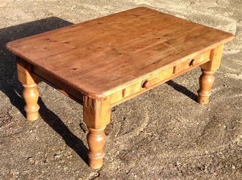 Old Pine Coffee Table with Drawers