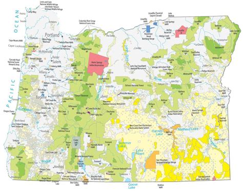 Map of Oregon - Cities and Roads - GIS Geography