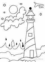 Lighthouse coloring Pages To Download And Print For Free sketch template