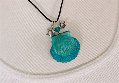 Ocean Jewelry Sea Turtle Seashell Necklace Sea Shell