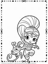 Shimmer And Shine coloring Pages Free Printable  sketch template