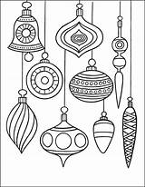 Christmas ornaments coloring Page – Artofit sketch template