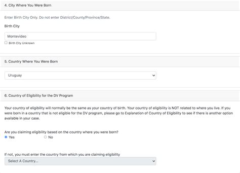 DV Lottery registration form: how to fill it