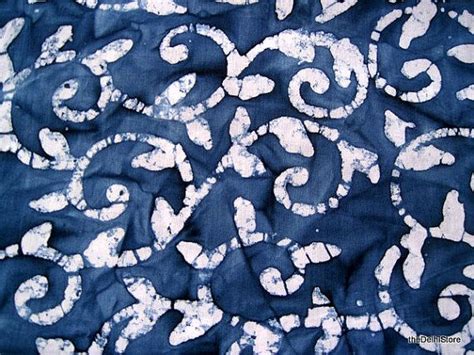 Batik Print Cotton Fabric in Navy and White by by theDelhiStore, $12.00 | Batik prints, Batik ...