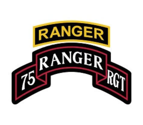 US Army 75th Ranger Regiment Patch With Ranger Tab Vector - Etsy Singapore