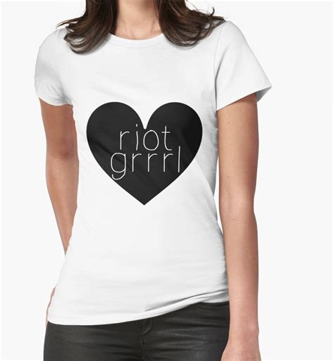 "Riot Grrrl - Transparent Text" Womens Fitted T-Shirts by hunnydoll ...