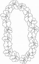 Hawaii Flower Lei Coloring Page  Free Printable Pages sketch template