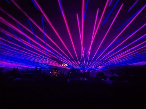 Last weekend for Drive-In Laser Light Show - Triangle on the Cheap