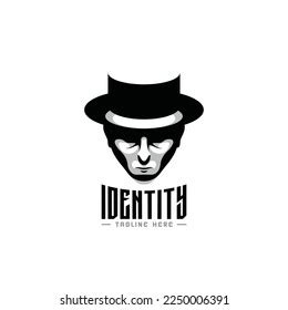 Man Hat Magician Head Logo Vector Stock Vector (Royalty Free) 2250006391 | Shutterstock