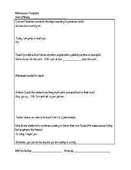 Mini Lesson Template PDF by Lotus Learning Group | TPT