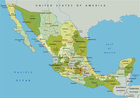 Mexico Map - Guide of the World