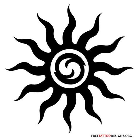 Tribal Sun Tattoo Designs