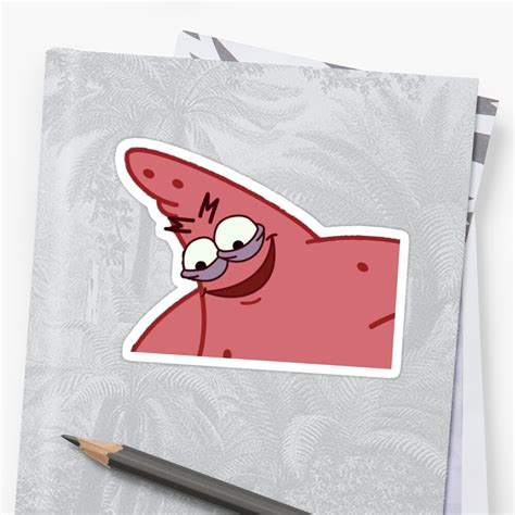 "Evil Patrick Meme in HD - Sticker" Stickers by Sbooth9 | Redbubble