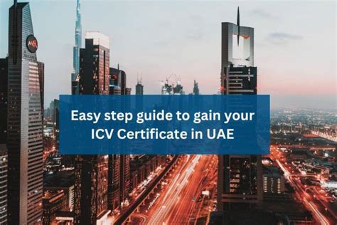 How to get an ICV for a company in UAE?