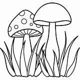 Mushrooms And Grass outline coloring Book Page Line Art Drawing  sketch template
