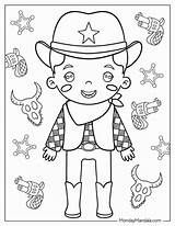 20 Cowboy Coloring Pages Free PDF Printables sketch template