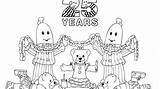 Banana In Pyjamas Coloring Pages sketch template