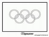 Olympic Flag Coloring Page sketch template
