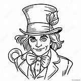 Mad Hatter Coloring Page 56613 44773 sketch template