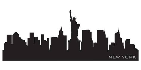 City Skyline Silhouette drawing free image download