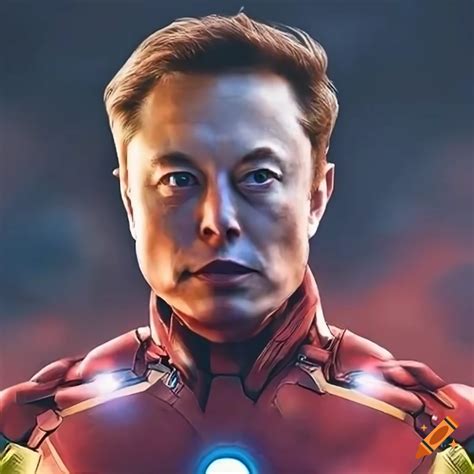 Elon musk as iron man on Craiyon