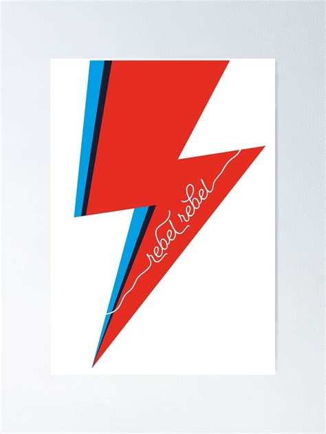 "David Bowie Flash" Poster for Sale by EllinorPrints | Redbubble