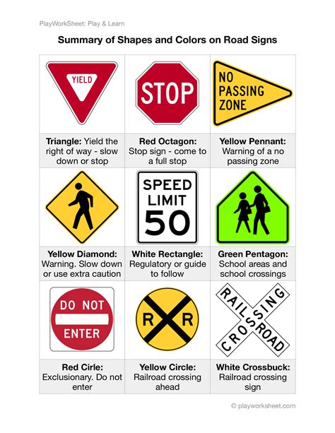 Free Printable Traffic Signs Worksheets - Printable Templates