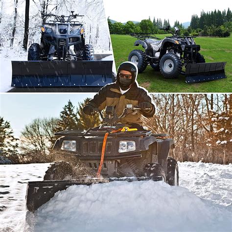 For ATV UTV Snow Plow Kit 45'' Steel Blade Complete Universal Mount ...