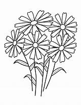 Coloring Flowers Printable sketch template
