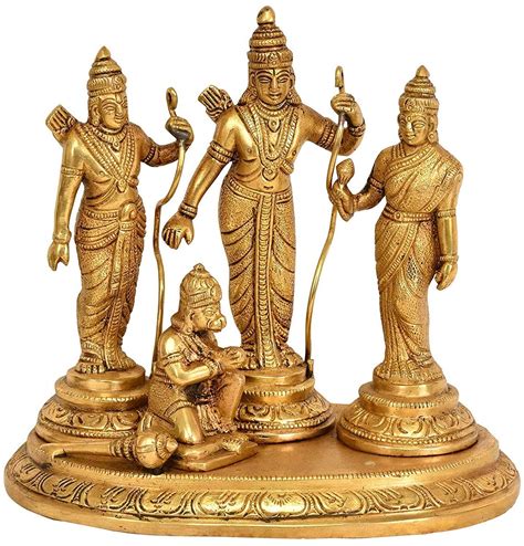 Buy Ram Darbar Brass Antique ram darbar Statue in Brass, Lord Rama, Lord Hanuman, Lord Lakshman ...