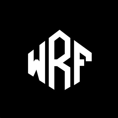 WRF letter logo design with polygon shape. WRF polygon and cube shape ...