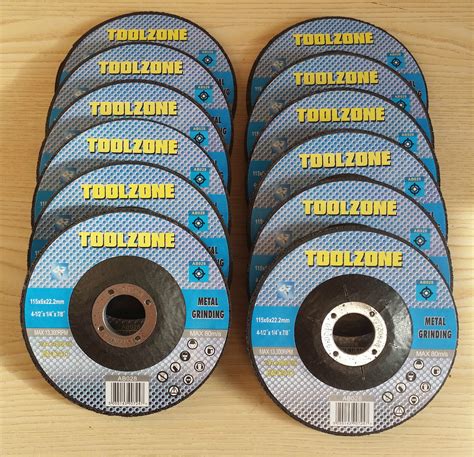 115mm 4.5" Angle Grinder Metal Grinding Discs Steel Iron Inch Volume ...