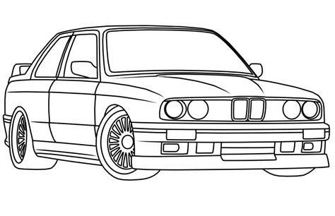 Bmw E30 Coloring Page Coloring Pages