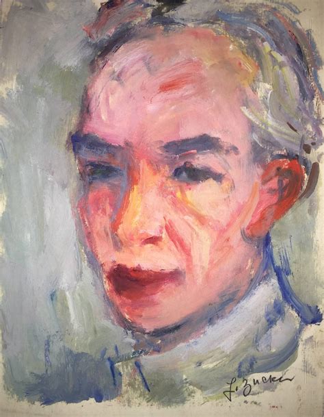 Jacques (Jakub) Zucker - Rare Self Portrait Oil Painting Polish, Ecole D'Paris, WPA, Bezalel ...