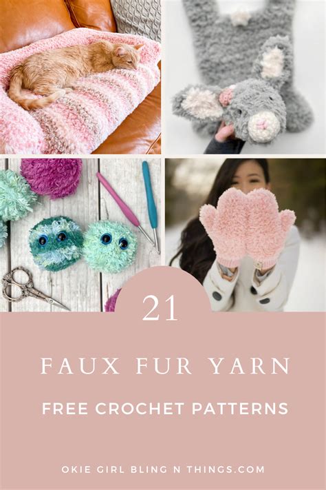 21 Free Faux Fur Yarn Crochet Patterns & Tutorials | Eyelash yarn ...