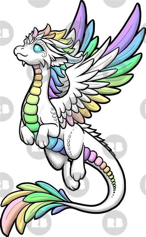 Rainbow Angel Dragon #animedrawing #anime #drawing #coloring | Easy ...