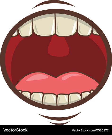 Mouth cartoon icon Royalty Free Vector Image - VectorStock