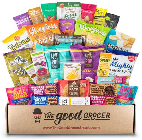 Deluxe Vegan Snacks Care Package (30ct) Gift Box Remote Employee – The Good Grocer