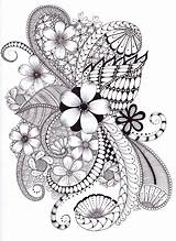 Zentangle Doodle Coloring Pages sketch template