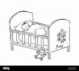 Baby Crib Colouring Pages Sketch Coloring Page sketch template