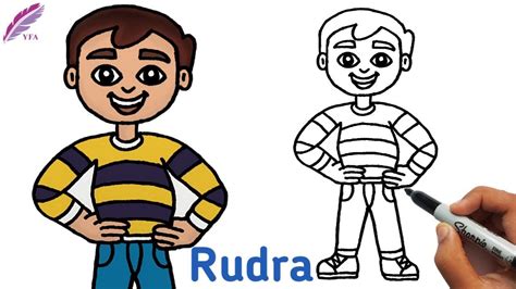 How to Draw Rudra from Nick Easy | Rudra Cartoon Characters Step by Step... | Easy drawings for ...