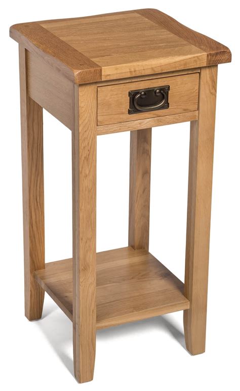 Buy Hallowood Furniture Monchique Oak Tall Console Table with 1 Drawer ...