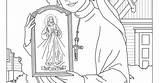 Saint Faustina Thecatholickid Sheets Coloriages Kolorowanki  sketch template