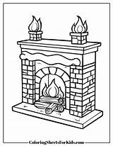 Fireplace Coloring Pages Free Downloads  Sheets For Kids sketch template