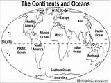 Continents Coloring Page World Map Kids Images sketch template