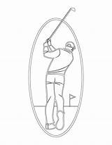 Golf Coloring Hole Pages Course Sports Print Father Printable Kids  sketch template