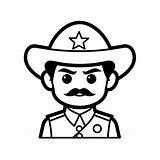 Sheriff Badge Coloring  Coloring Page sketch template